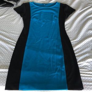 Derek Lam black and blue dress